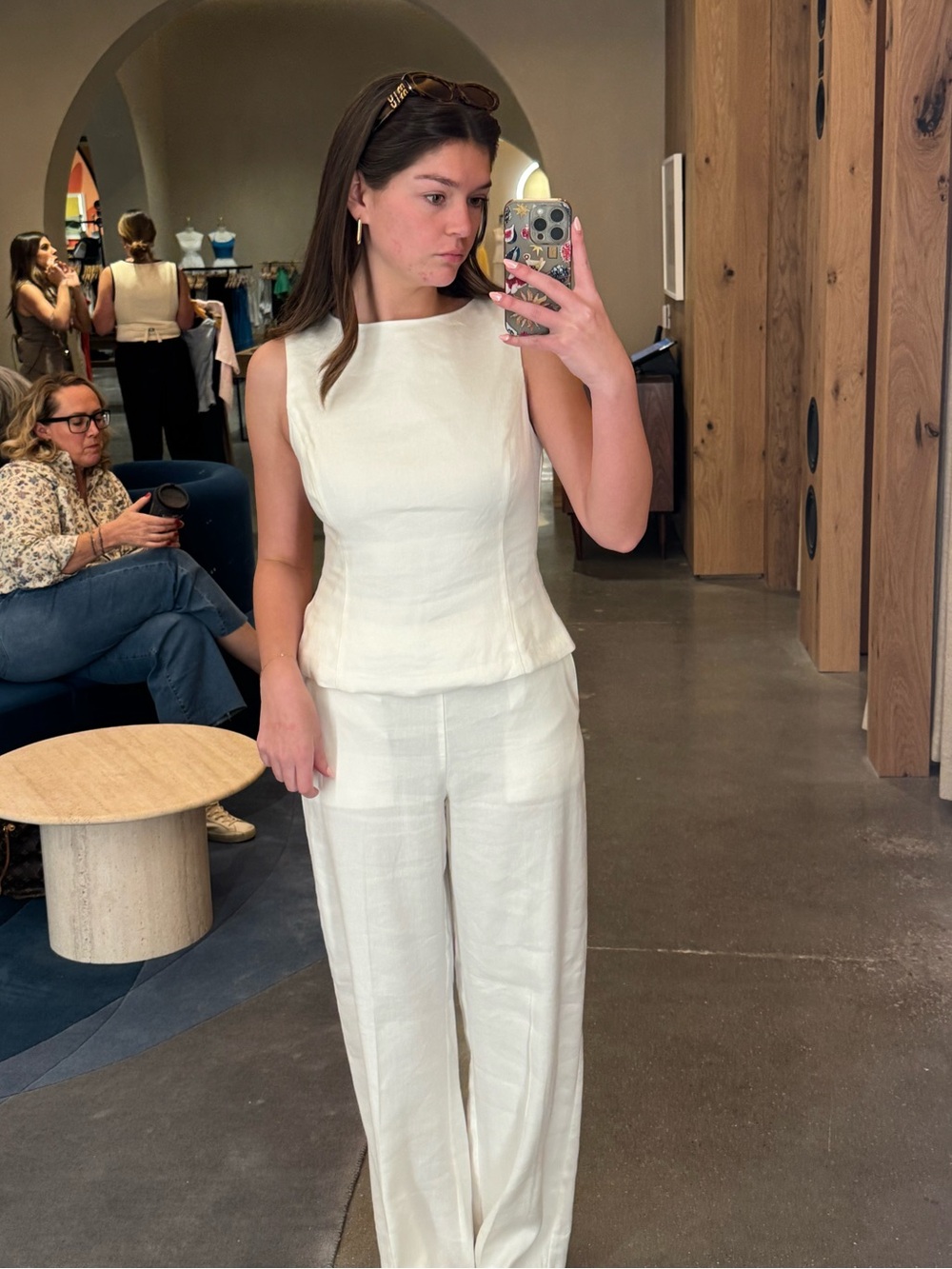 Babaton White Linen Two Piece Set Aritizia - Picture 2 of 5